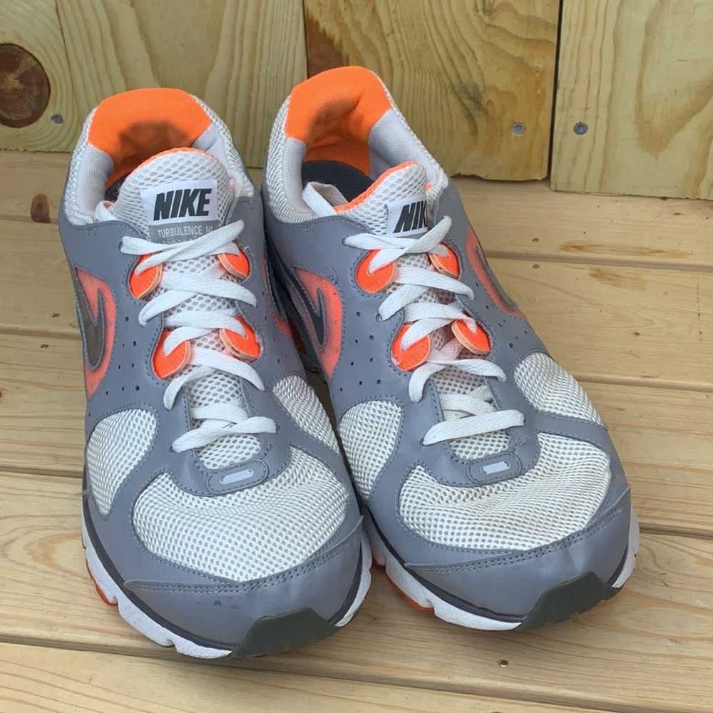 Nike Mens Air Max Turbulence 408015-108 Orange Gray Running Shoe SZ US 13/EU47.5